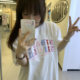 National trend brand pink floral embroidered short-sleeved women's T-shirt summer loose oversize design niche half-sleeved top