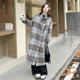 Spot loose new style is available for sale in 2024 winter Korean version of high-quality versatile long plaid double-sided cashmere coat