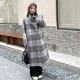 Spot loose new style is available for sale in 2024 winter Korean version of high-quality versatile long plaid double-sided cashmere coat