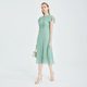 Ma Tiannu Shopping Mall same women's clothing in summer new solid color waist-length wide sway fresh dress fashionable