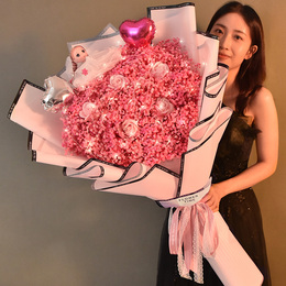 Super Star dried flowers immortal flower Valentine gift rose bouquet to give teacher girlfriend mom and wife birthday