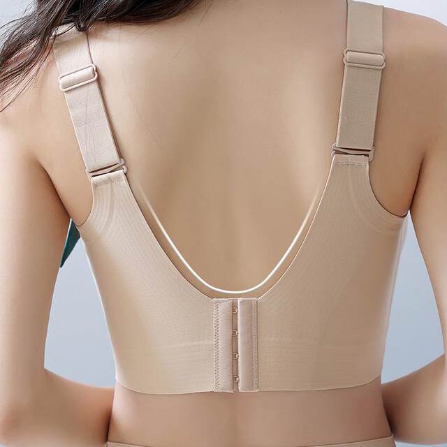 Large size fat mm sports bra wide shoulder strap anti-shake breathable women's underwear full cup gathering thin style without steel ring bra