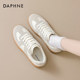 Daphne Silver Moral Training Shoes Women's Shoes 2025 Winter New Velvet Sports Shoes Versatile Ballet White Shoes Sneakers