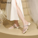 Daphne Sandals for women in summer 2025 women's shoes rhinestone slippers beach sandals for women wearing French thick heels