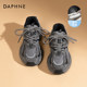 Daphne gray daddy shoes for women 2025 popular autumn and winter new thick-soled plus velvet heightening casual sports shoes