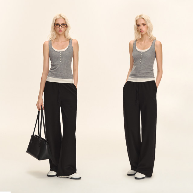 
CLIMAX VISION summer pants/light, cool, soft air layer drape casual loose straight trousers