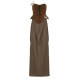 IUAE neoclassical design sense spliced ​​strapless bramble skirt for women butterfly decorative trousers retro dress
