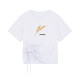 Summer short slim design niche white loose elastic short-sleeved T-shirt women's top base shirt ins