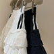 Sweet and cool versatile sporty style elastic waist short cake skirt for women's spring and summer American A-line white short skirt trendy