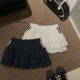 Sweet and cool versatile sporty style elastic waist short cake skirt for women's spring and summer American A-line white short skirt trendy