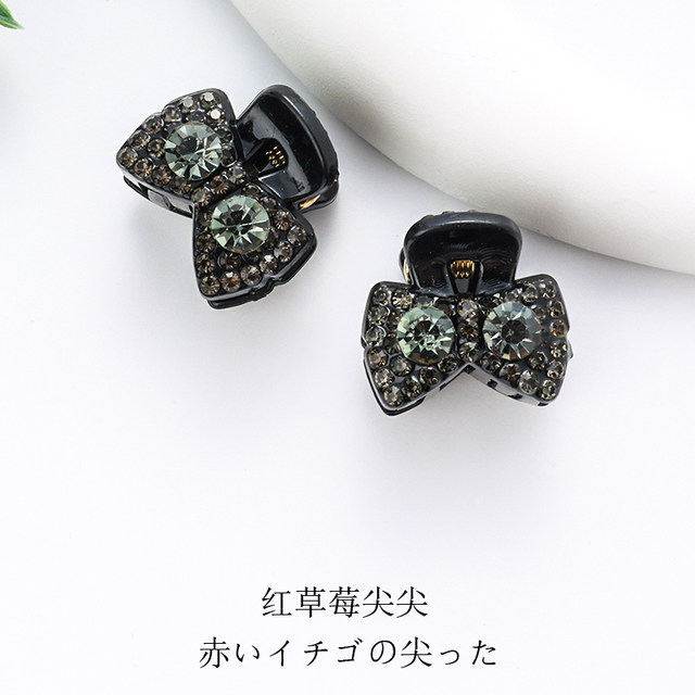 Exquisite rhinestone bow small scratching hair accessories small mini bangs hair clip women forehead side clip headdress women