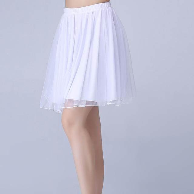 Square new skirt dance dance half-length dance mesh clothing women's mid-length skirt a-line short-sleeved short skirt sports suit