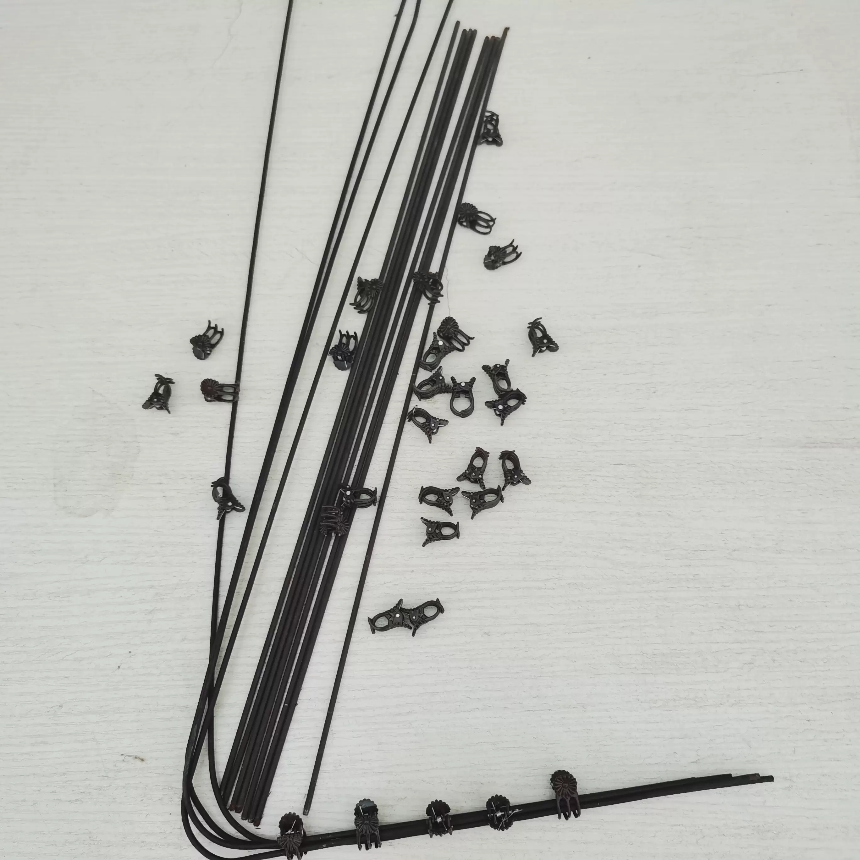 蝴蝶兰花梗支架夹子兰花盆景花卉专用固定型支撑杆