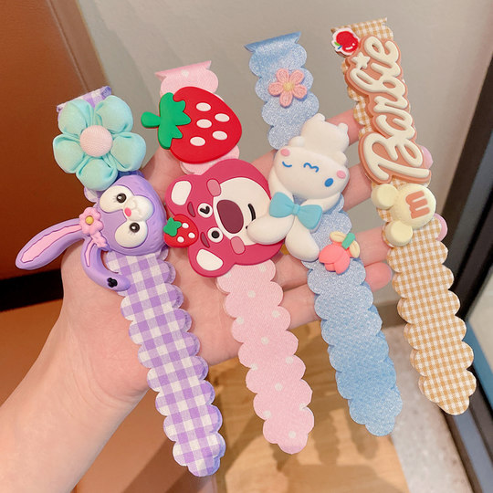 Children's Velcro headdress cute headband baby bangs sticker hair artifact girl headband hair accessories girl post