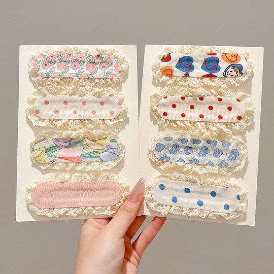 Children's Velcro stickers for girls, cute forehead, bangs stickers that won't hurt hair, baby girl's hair-breaking tool on the back of her head, post
