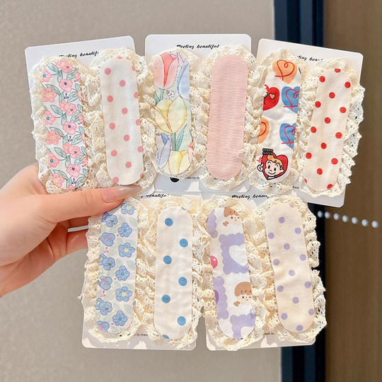 Children's cartoon forehead bangs sticker baby Velcro hairpin little girl's broken hair on the back of the head is an artifact to post