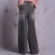 William Chan CANOTWAIT patch embroidered washed ripped denim trousers pure cotton loose and versatile for men and women