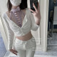 Fantasy purple rhyme* French halter neck beauty back adjustment bra pure sexy top lace gathered vest underwear