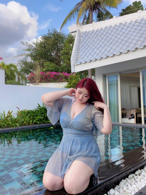 Good night Nana, Mermaid~ Gentle, plus size, slimming, pure lust, lace, big breasts, gathered to cover belly, high-end one-piece swimsuit