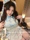 Good night Nana, four-color Chinese girl!! Slightly fat DY new Chinese cheongsam Chinese style large-size sweet anchor dress