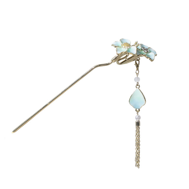 
Ancient Style Hairpin Butterfly Metal Hairpin Simple Hanfu Tassel Ancient Costume Cheongsam Head Accessories Hairpin Step Shake Gift for Women