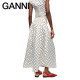 GANNI women's clothing double-layer satin drooping trumpet polka dot skirt long skirt W0641135
