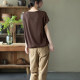High-end solid color short-sleeved top in summer new versatile and fashionable age-reducing loose meat-covering T-shirt for women's fashion