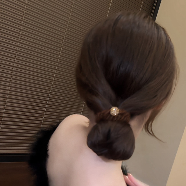 Advanced sensing rhinestone Zhuzhu hair ring female hair rubber band 2024 new high -end hair rope tama tail rope headwear
