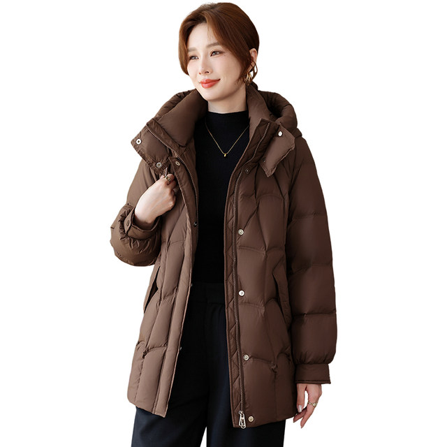 Yalu goose down mother down jacket winter wear for women middle-aged 2025 new mid-length casual warm jacket top