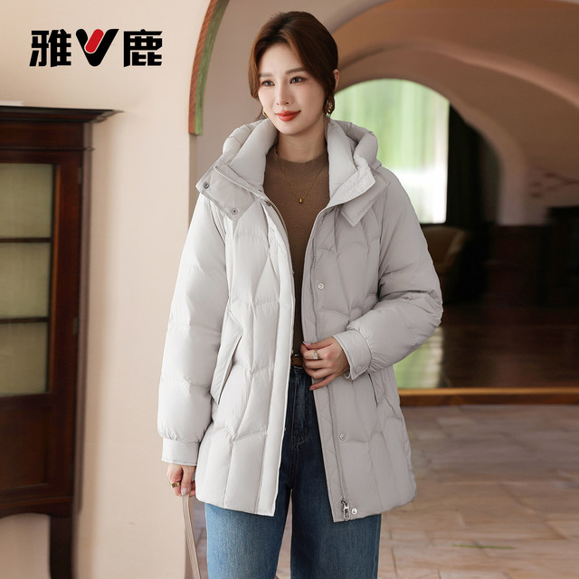 Yalu goose down mother down jacket winter wear for women middle-aged 2025 new mid-length casual warm jacket top