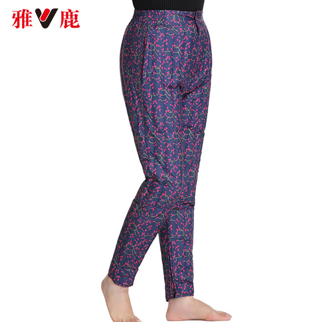 Yalu grandma down pants women's winter wear 2025 new thickened warm liner middle-aged and elderly cold-proof pants inner wear for women