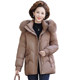 Yalu Goose Down Mother Medium Long Jacket Women 2025 New Winter Middle-aged and Elderly Fox Big Fur Collar Warm Down Jacket