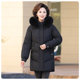 Yalu Mama Winter Red Festive Mid-Length Down Jacket 2025 New Winter Middle-aged and Elderly Fur Collar Jacket Women