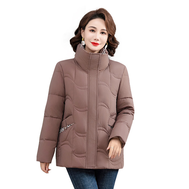 Yalu middle-aged and elderly mothers' down jacket 2025 winter thickened short warm duck down jacket for women