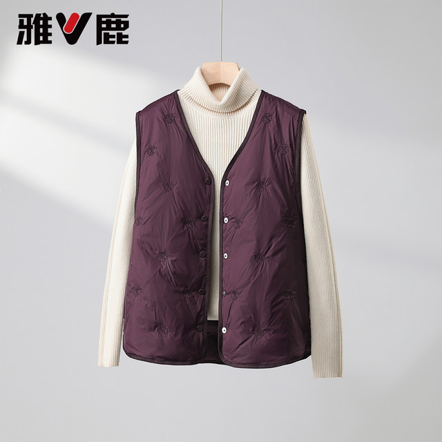 Yalu lightweight down vest for women 2025 winter new liner warm top inner wear vest for middle-aged and elderly mothers