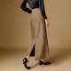 Chihiro Yi 2025 summer new brown skirt high waist age-reducing commuter straight slit long skirt
