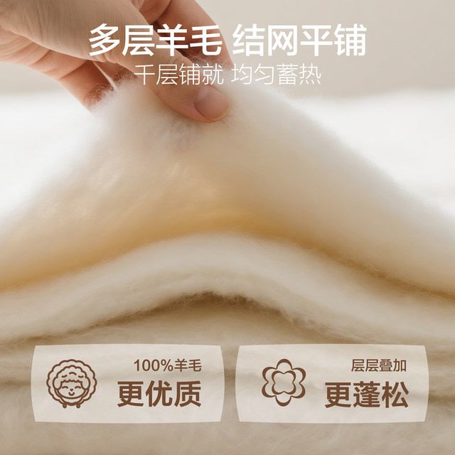 Heilan House Australian imported wool quilt 100% pure sheep wool thickened warm quilt home quilt core winter quilt core