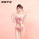 Swimsuit for women in hot spring resort style split girl with small breasts and pure lust 2026 new pink skirt bikini