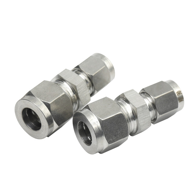 304/316 stainless steel double clamp sleeve variable diameter direct through intermediate joint, clamp sleeve reducer conversion gas source instrument copper pipe