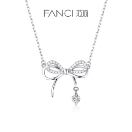 Fanci Fan Qi silver jewelry( movable knot series) butterfly dream necklace female small luxury Valentine's Day gift