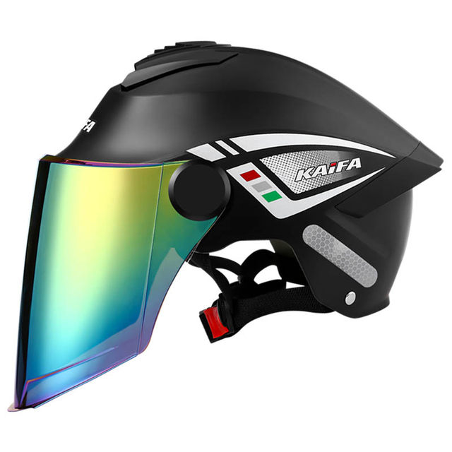 Summer double-mirror electric vehicle helmet for men and women, motorcycle battery vehicle half helmet 3C new national standard sun protection breathable safety helmet