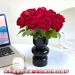 Roses flowers eternal flowers plastic bouquet Valentine's Day flower False flower living room table with dried flowers decoration