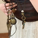 New Chinese Zen bronze feather necklace for women's bohemian ethnic style double layered long sweater chain accessories