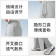 Mushroom grandmaster large size ice silk sunscreen pants for women 2025 new summer thin wide-leg slightly slim sports casual speed drying