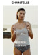 French CHANTELLE Chandel camisole bra with padded inner layer for autumn and winter outer wear slim-fitting bottoming shirt