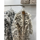 Imitation of fur grass autumn and winter leopard thickened female imitation mink velvet jacket temperament long lapel hair hair coat coat

