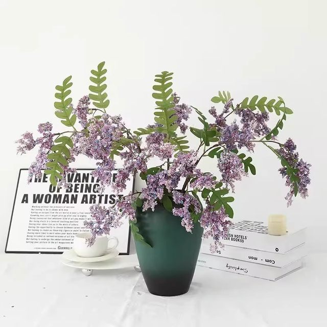 Artificial flowers, high-end, lifelike sophora flowers, artificial flowers, high-end artificial flowers, living room dried flowers, dining table decorations