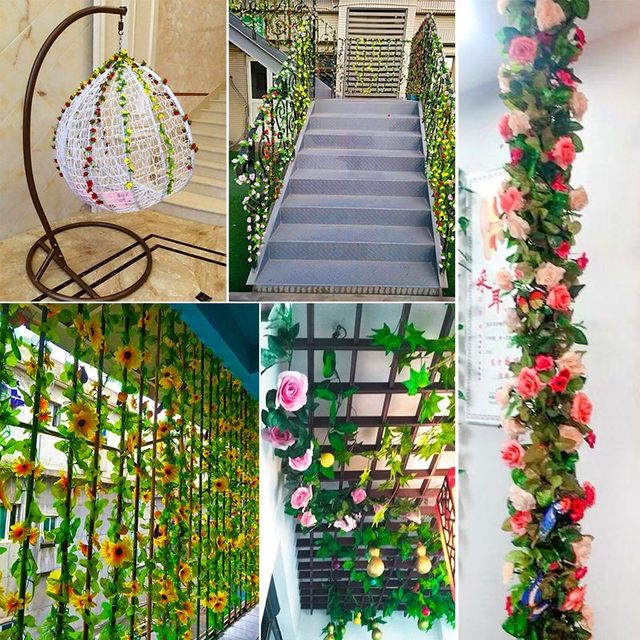 Flower vine air-conditioning pipe decoration blocks sewer pipes, heating pipes, wires, decoration and beautification, concealing artifact ceiling installation