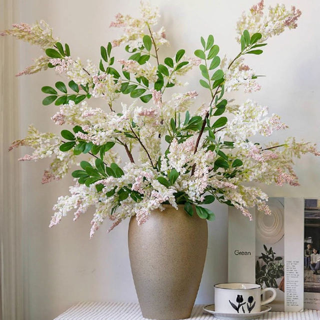 
Sophora japonica flower artificial flower ornaments high-end realistic high-end hotel B&B front desk living room decorative flower ornaments