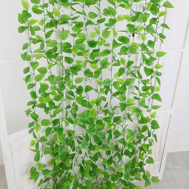 Simulation vine green leaf leaf decorative fake leaf vine ceiling flower rattan water pipes to cover air -conditioning green leaf flower
